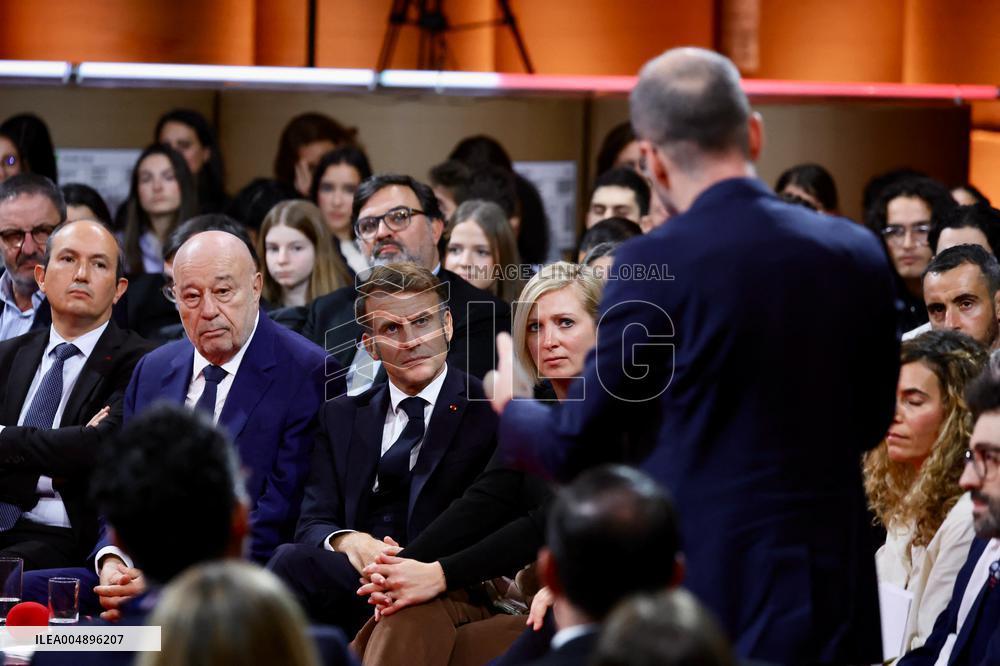 President Macron Meets Readers of La Depeche du Midi - Toulouse