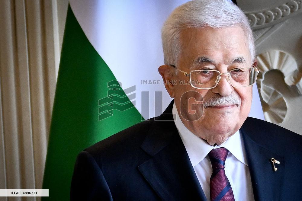 Yael Braun-Pivet Welcomes Mahmoud Abbas At The National Assembly - Paris