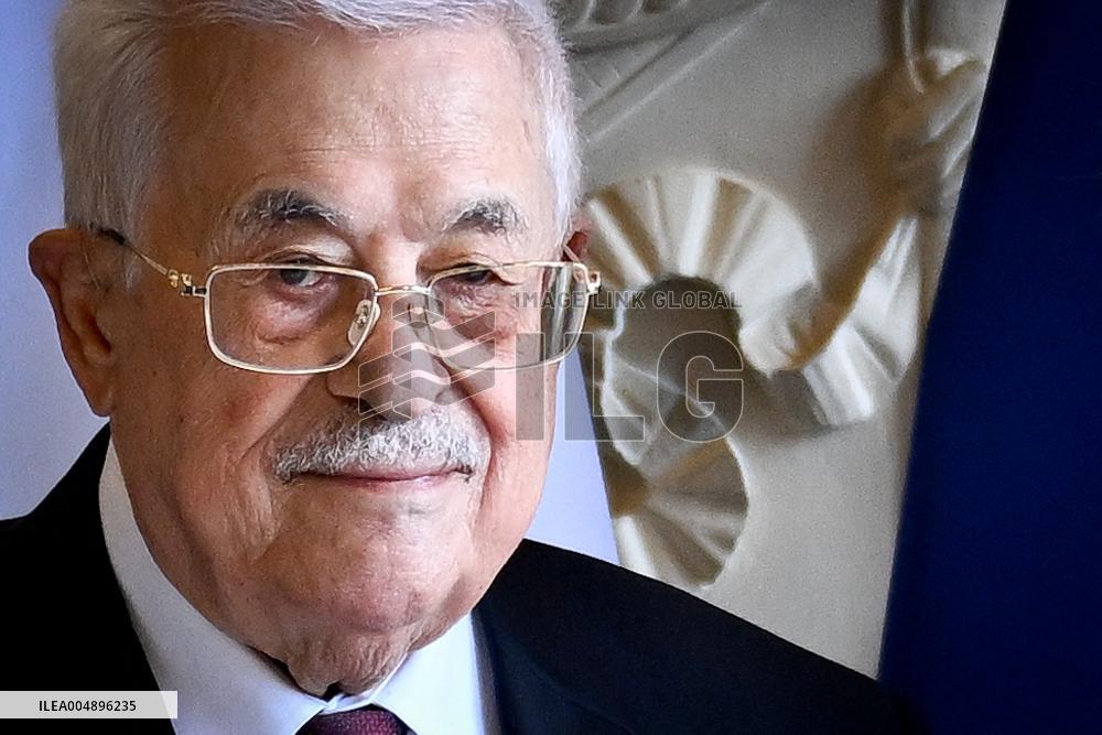 Yael Braun-Pivet Welcomes Mahmoud Abbas At The National Assembly - Paris