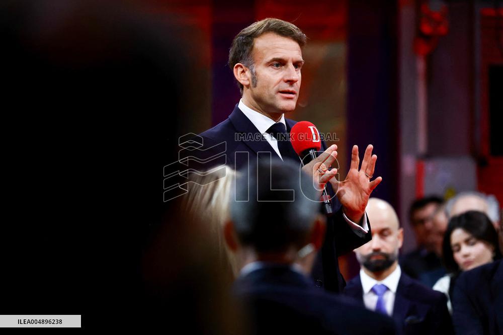 President Macron Meets Readers of La Depeche du Midi - Toulouse