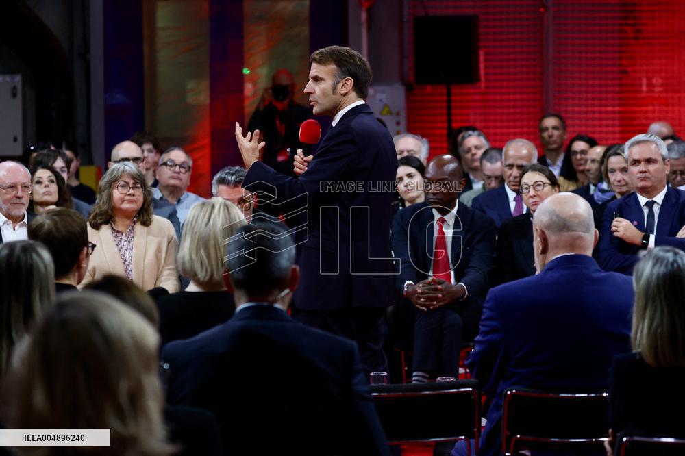 President Macron Meets Readers of La Depeche du Midi - Toulouse
