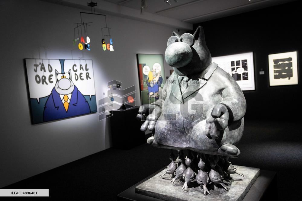 Exhibition of Philippe Geluck - Paris AJ