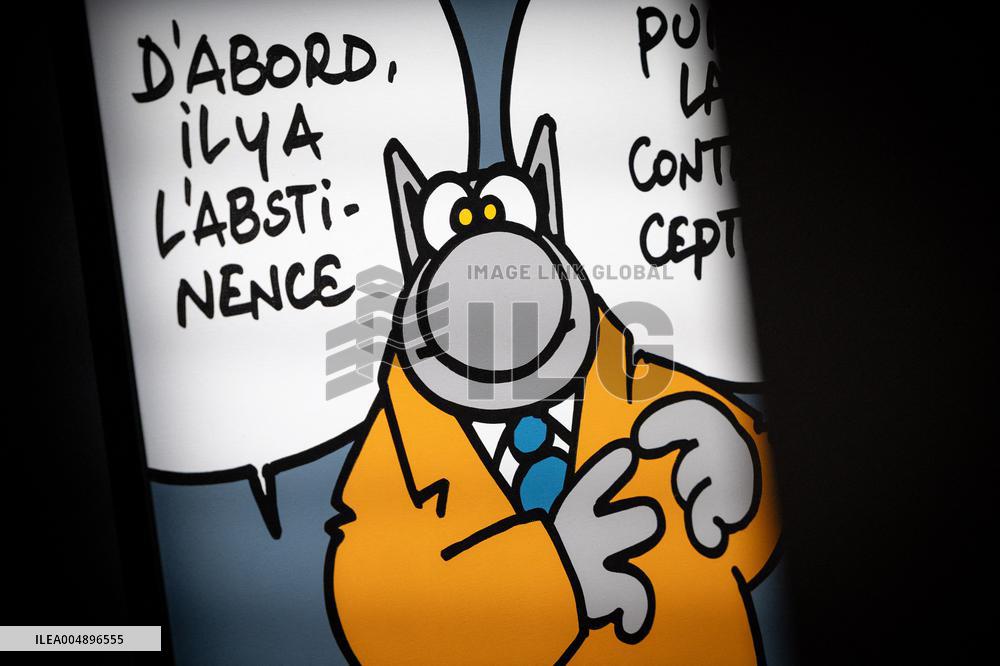 Exhibition of Philippe Geluck - Paris AJ