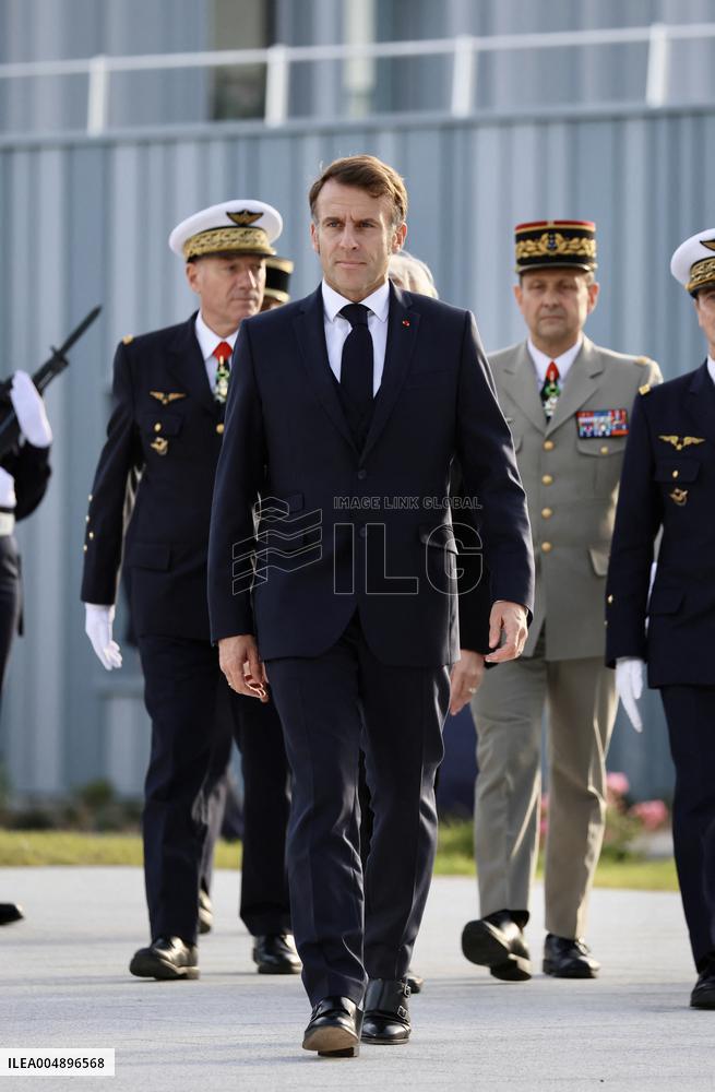 President Macron Arrives at Air Base 101 - Toulouse