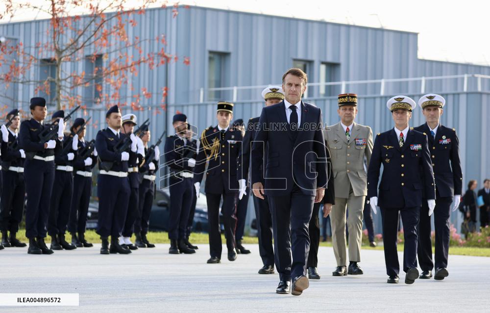 President Macron Arrives at Air Base 101 - Toulouse