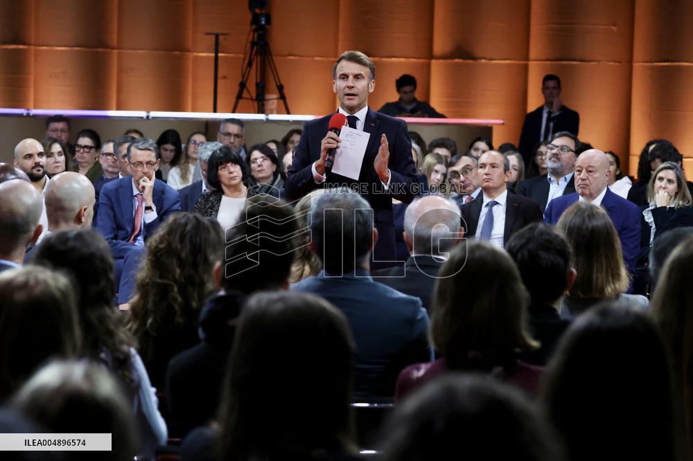 President Macron Meets Readers of La Depeche du Midi - Toulouse