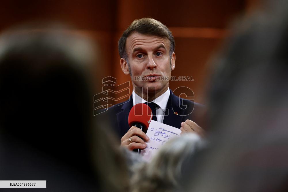 President Macron Meets Readers of La Depeche du Midi - Toulouse
