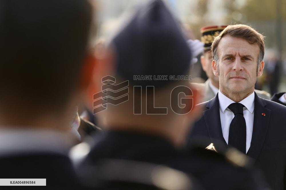 President Macron Arrives at Air Base 101 - Toulouse