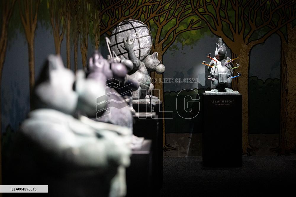 Exhibition of Philippe Geluck - Paris AJ