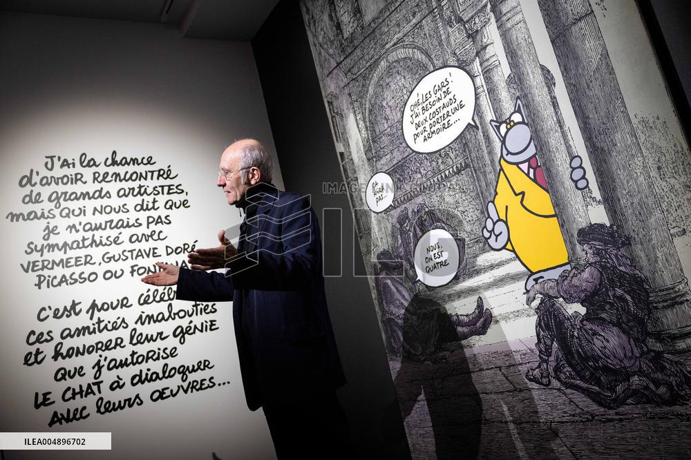 Exhibition of Philippe Geluck - Paris AJ