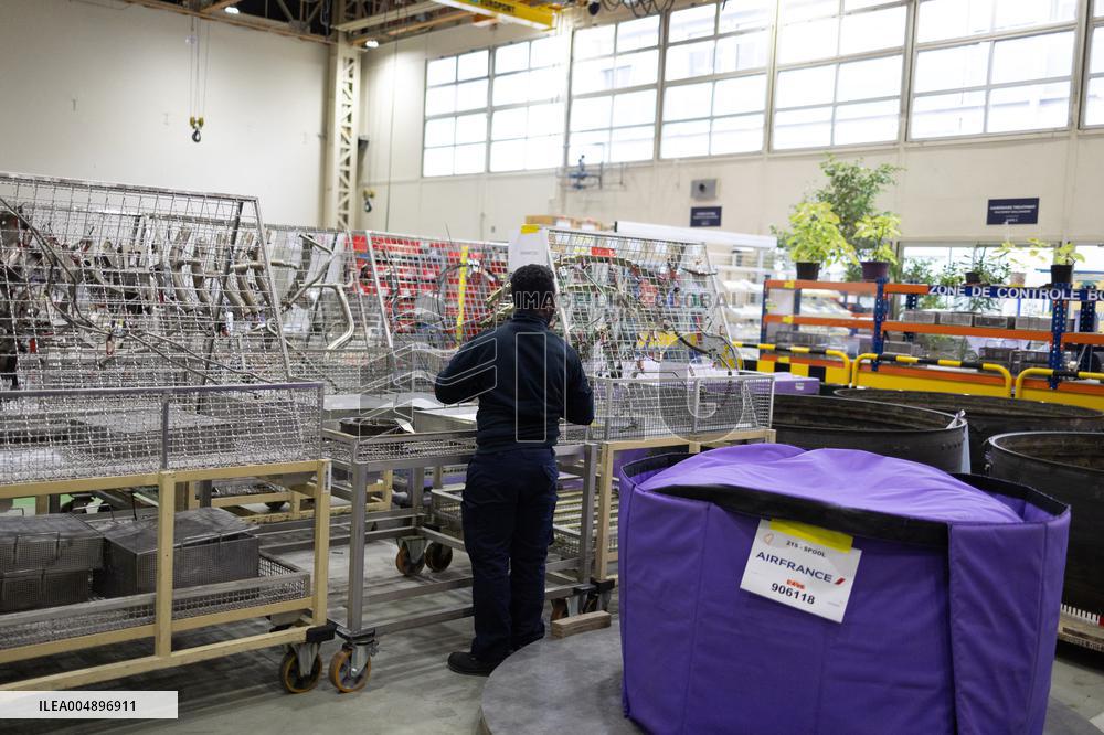 Aircraft Engines Maintenance at Air France Industries site - Orly