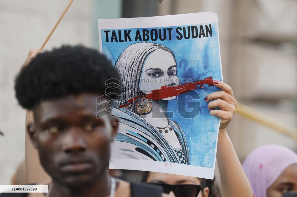 Demonstration in Solidarity with The Sudanese People - Rome