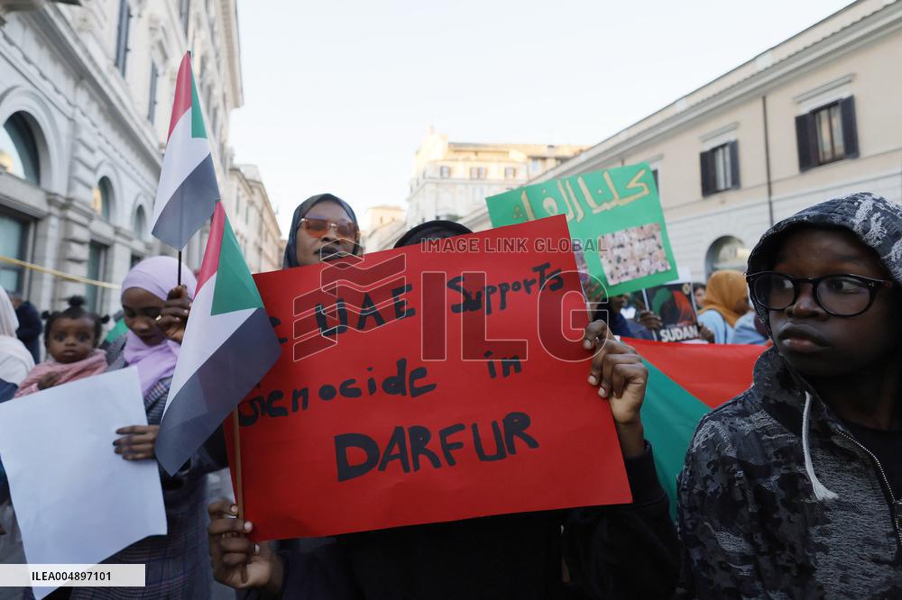 Demonstration in Solidarity with The Sudanese People - Rome