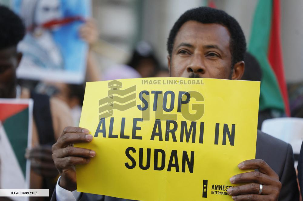 Demonstration in Solidarity with The Sudanese People - Rome
