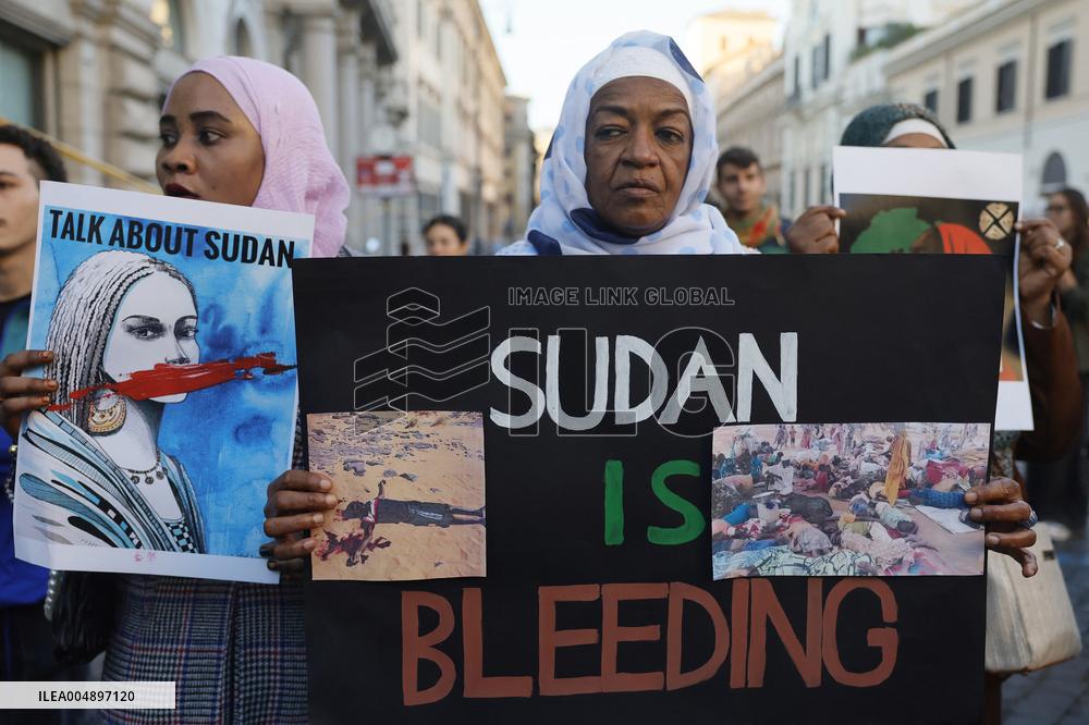 Demonstration in Solidarity with The Sudanese People - Rome