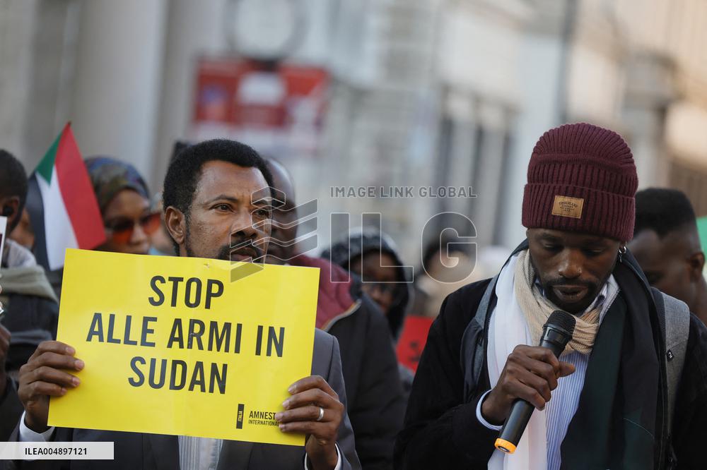 Demonstration in Solidarity with The Sudanese People - Rome