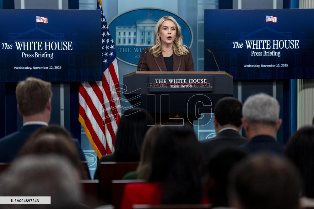 White House Press Secretary Leavitt Holds Press Briefing in Washington, DC