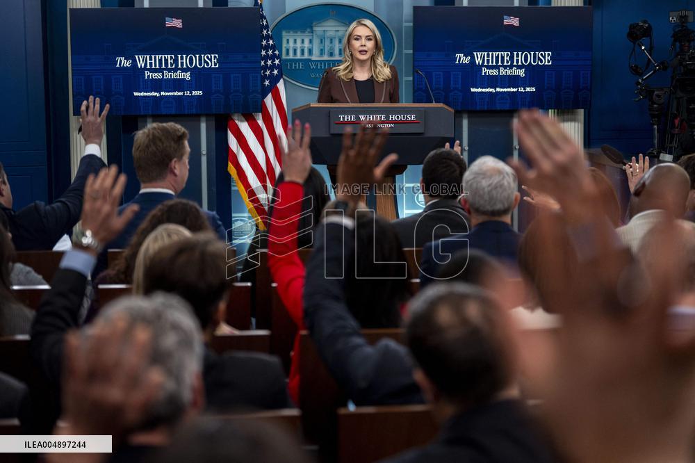 White House Press Secretary Leavitt Holds Press Briefing in Washington, DC