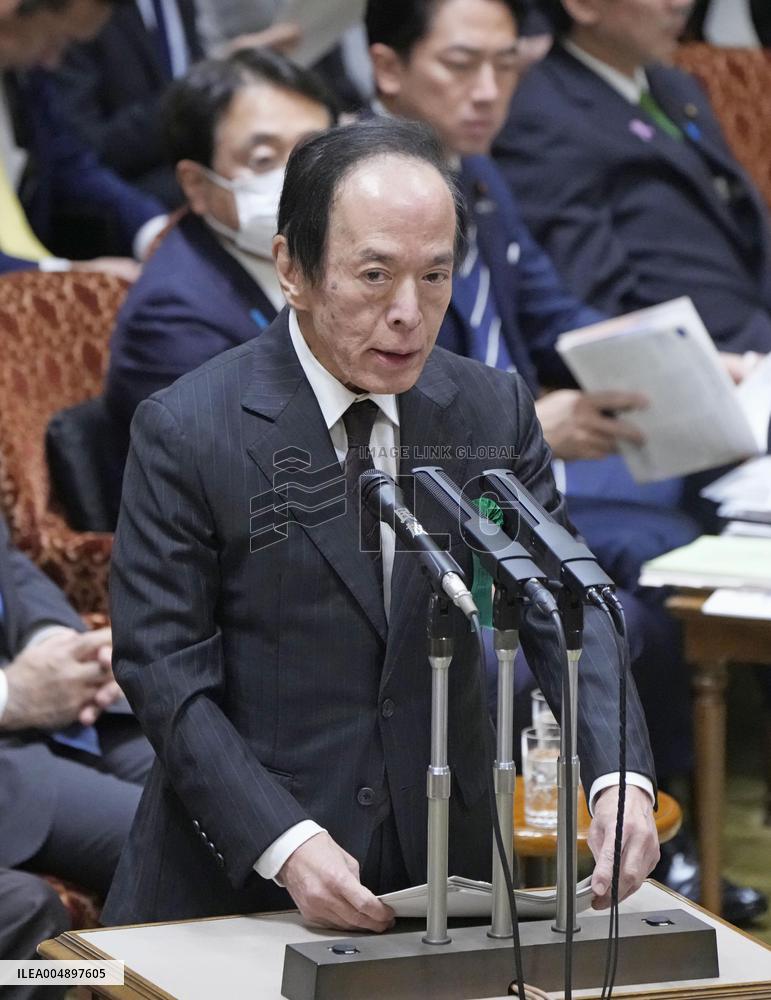 BOJ chief in parliament