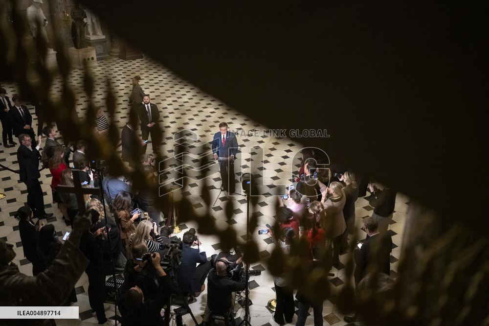 Speak Johnson Presser After US House Vote to Reopen the US Government