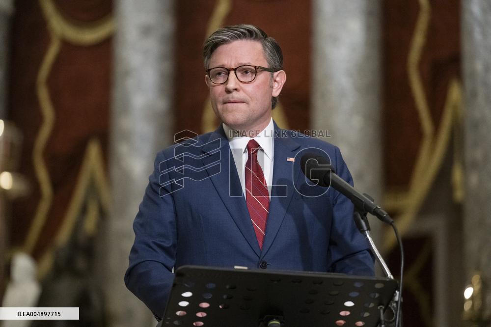 Speak Johnson Presser After US House Vote to Reopen the US Government