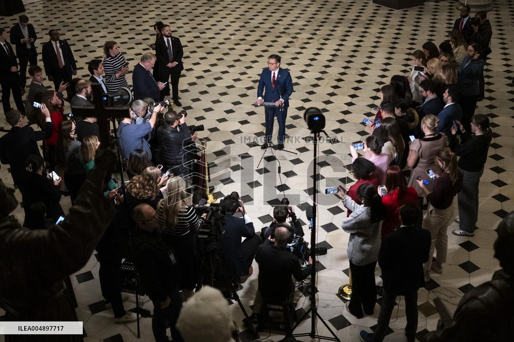 Speak Johnson Presser After US House Vote to Reopen the US Government