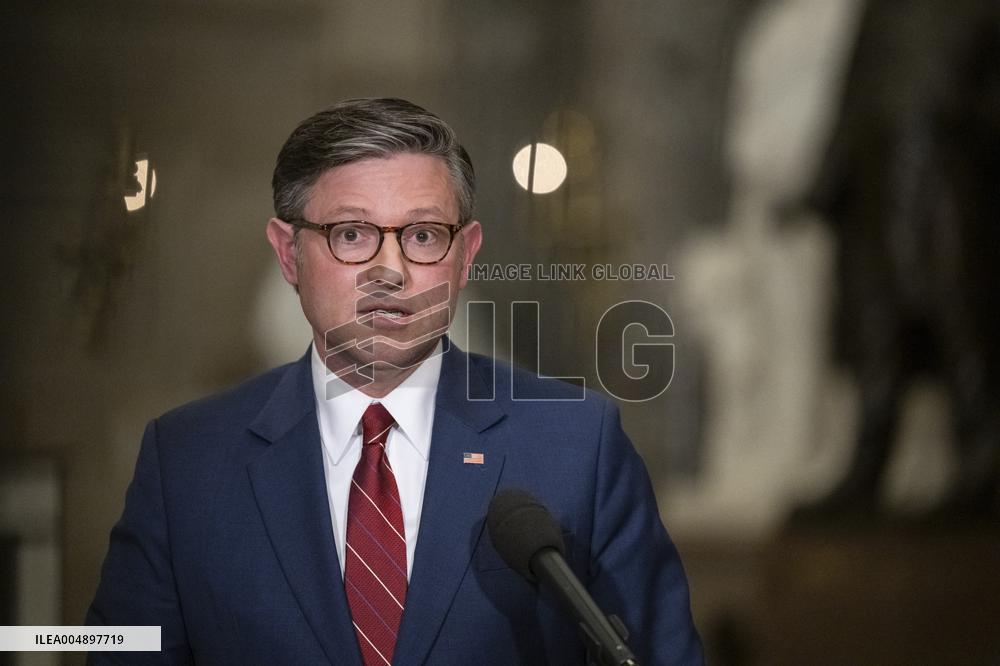 Speak Johnson Presser After US House Vote to Reopen the US Government