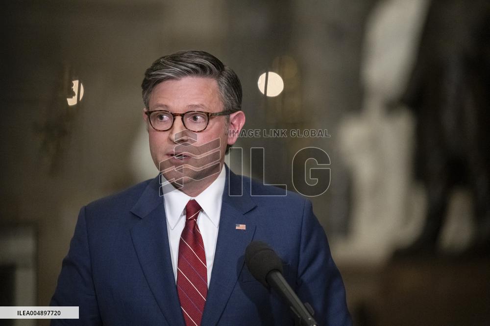 Speak Johnson Presser After US House Vote to Reopen the US Government