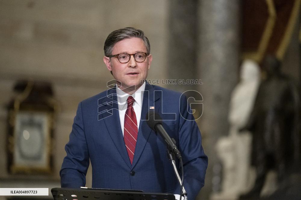 Speak Johnson Presser After US House Vote to Reopen the US Government