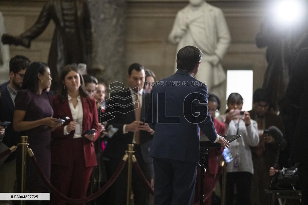 Speak Johnson Presser After US House Vote to Reopen the US Government