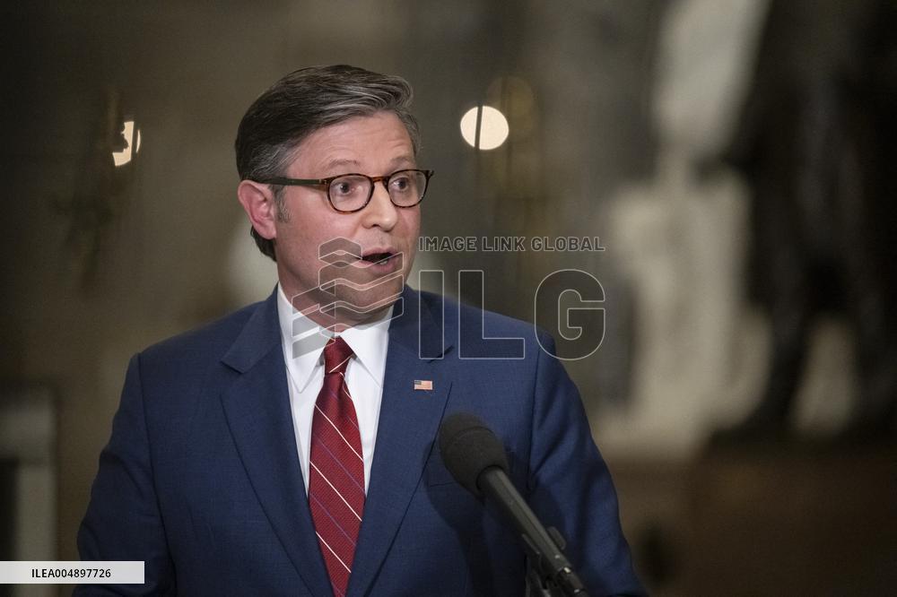 Speak Johnson Presser After US House Vote to Reopen the US Government