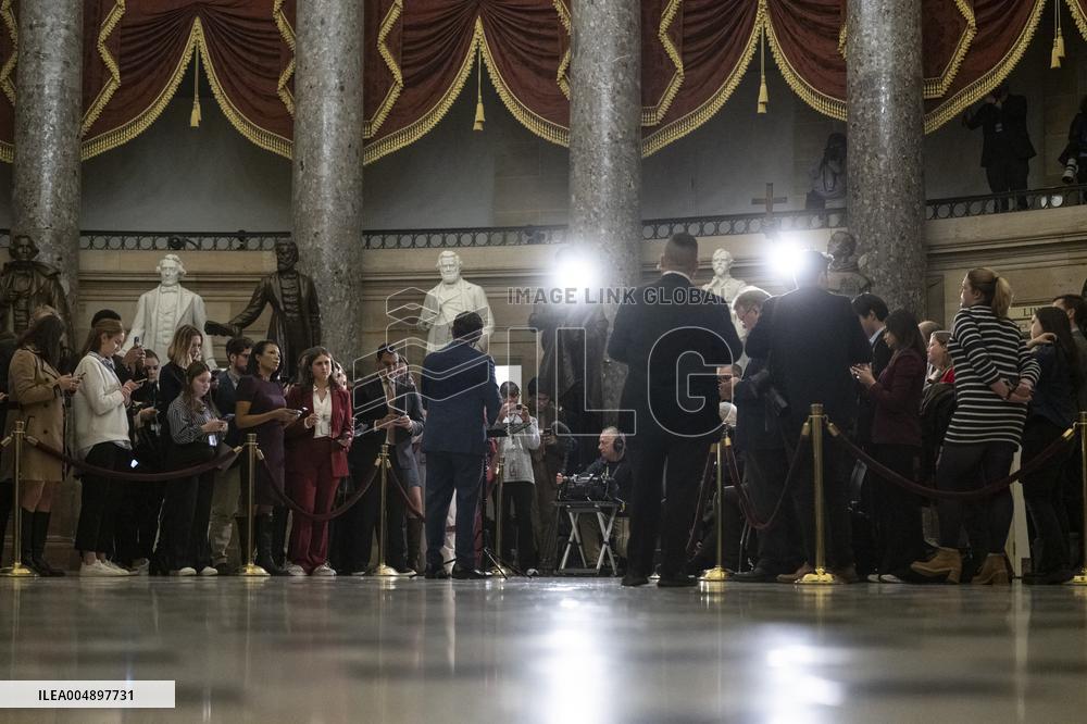 Speak Johnson Presser After US House Vote to Reopen the US Government