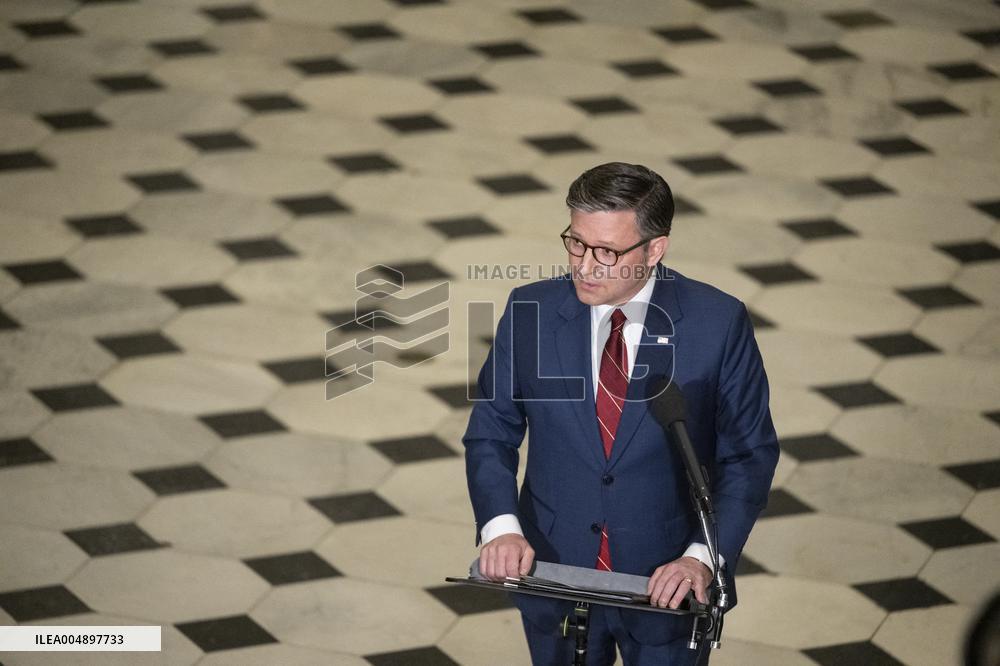 Speak Johnson Presser After US House Vote to Reopen the US Government