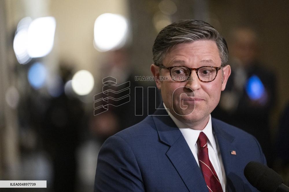 Speak Johnson Presser After US House Vote to Reopen the US Government