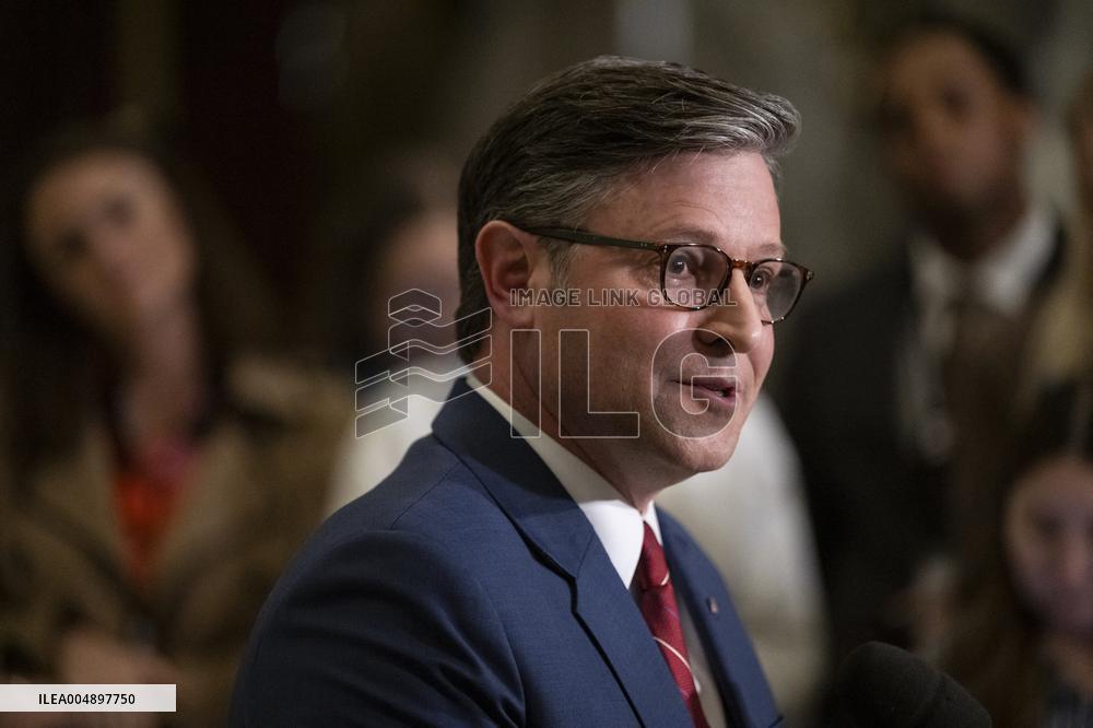 Speak Johnson Presser After US House Vote to Reopen the US Government