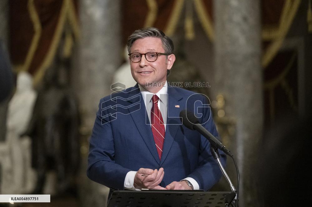 Speak Johnson Presser After US House Vote to Reopen the US Government