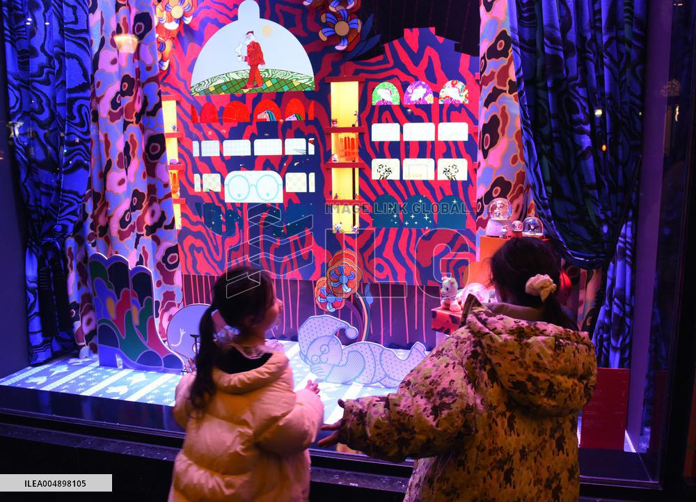 Clara Luciani During Christmas Opening At Galeries Lafayette - Paris