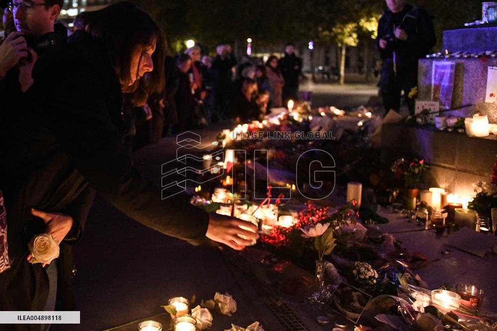 Anne Hidalgo At 2015 Attacks Commemoration - Paris