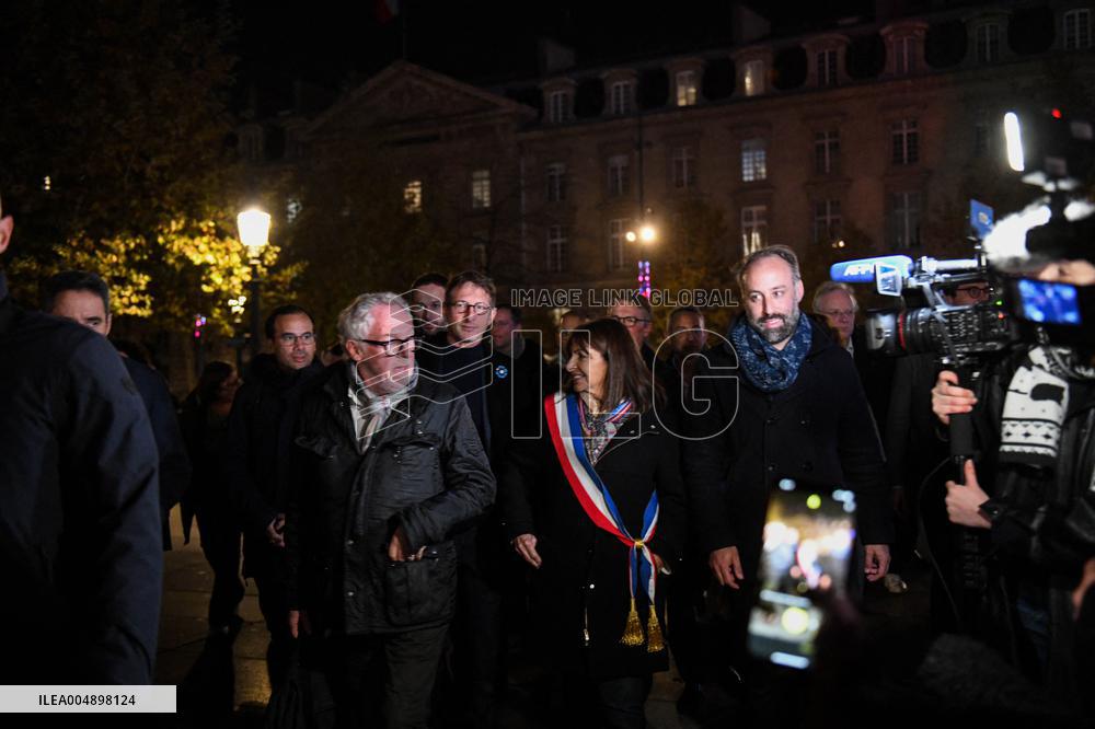 Anne Hidalgo At 2015 Attacks Commemoration - Paris