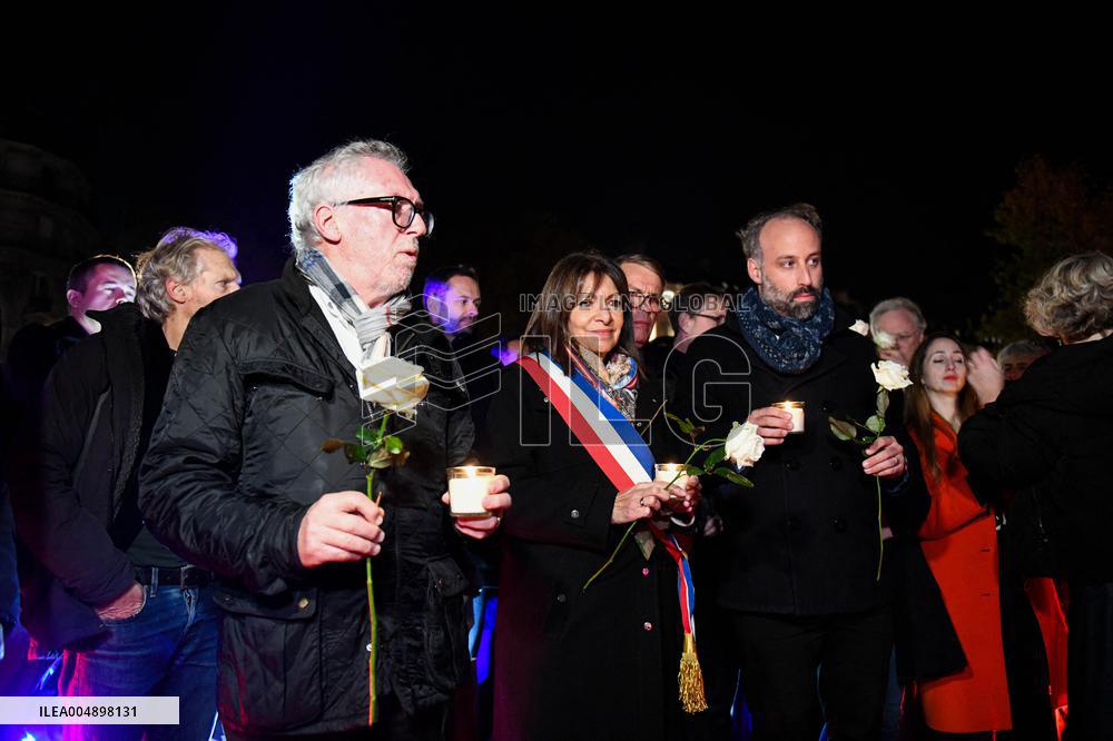 Anne Hidalgo At 2015 Attacks Commemoration - Paris