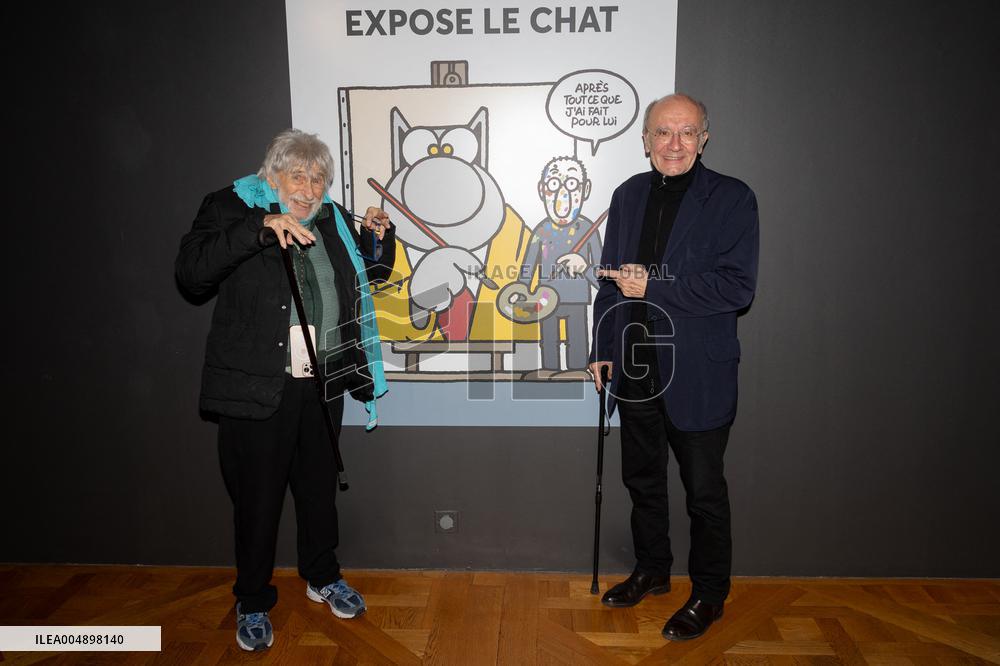 Exclusive - Philippe Geluck Exhibition Opens - Paris
