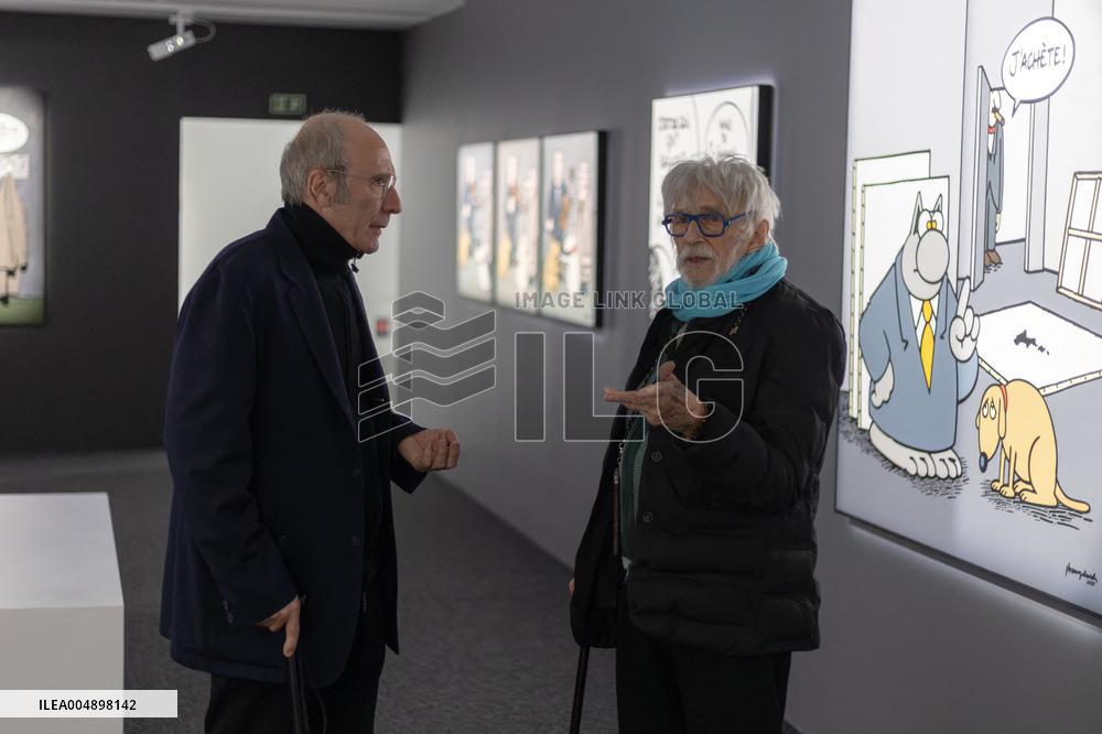 Exclusive - Philippe Geluck Exhibition Opens - Paris