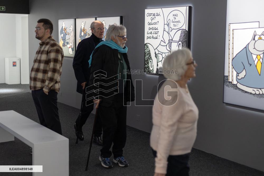 Exclusive - Philippe Geluck Exhibition Opens - Paris