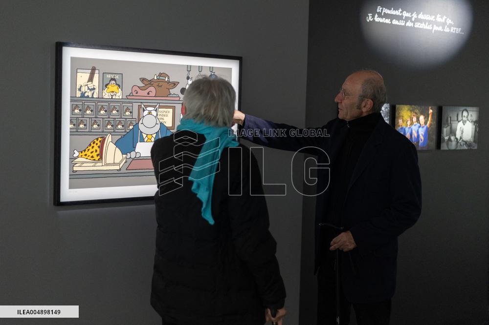 Exclusive - Philippe Geluck Exhibition Opens - Paris