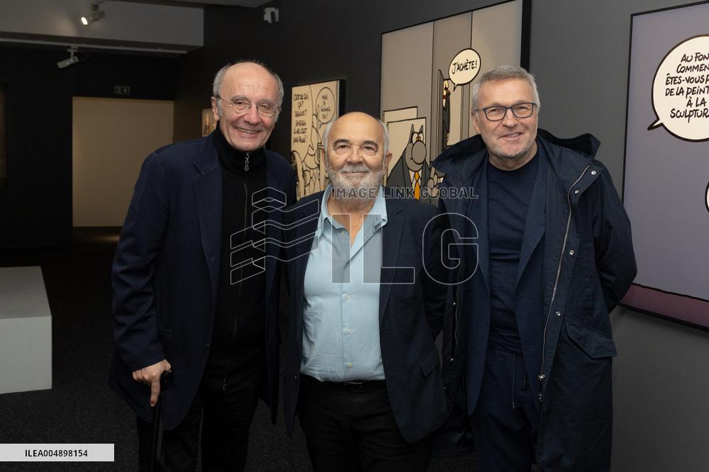 Exclusive - Philippe Geluck Exhibition Opens - Paris