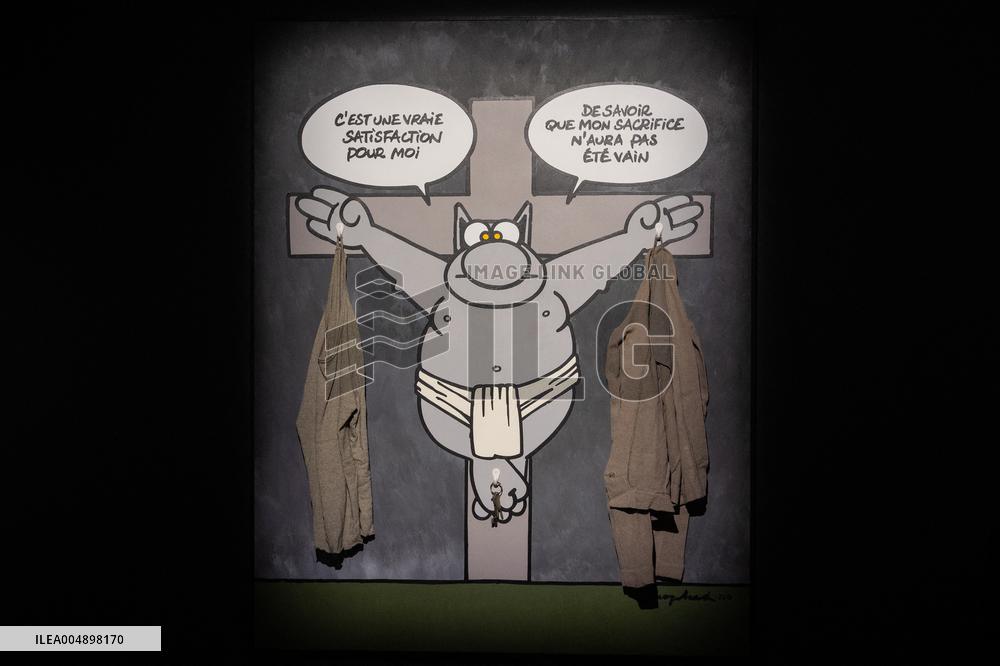 Exclusive - Philippe Geluck Exhibition Opens - Paris