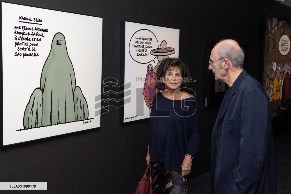 Exclusive - Philippe Geluck Exhibition Opens - Paris