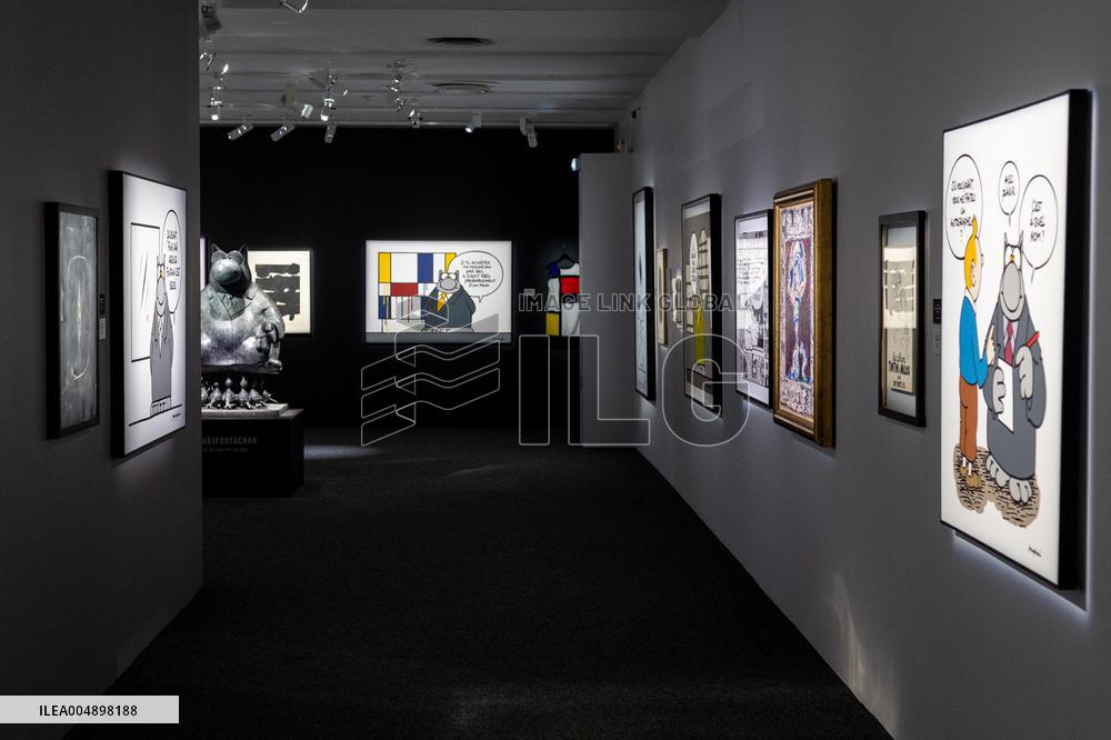 Exclusive - Philippe Geluck Exhibition Opens - Paris