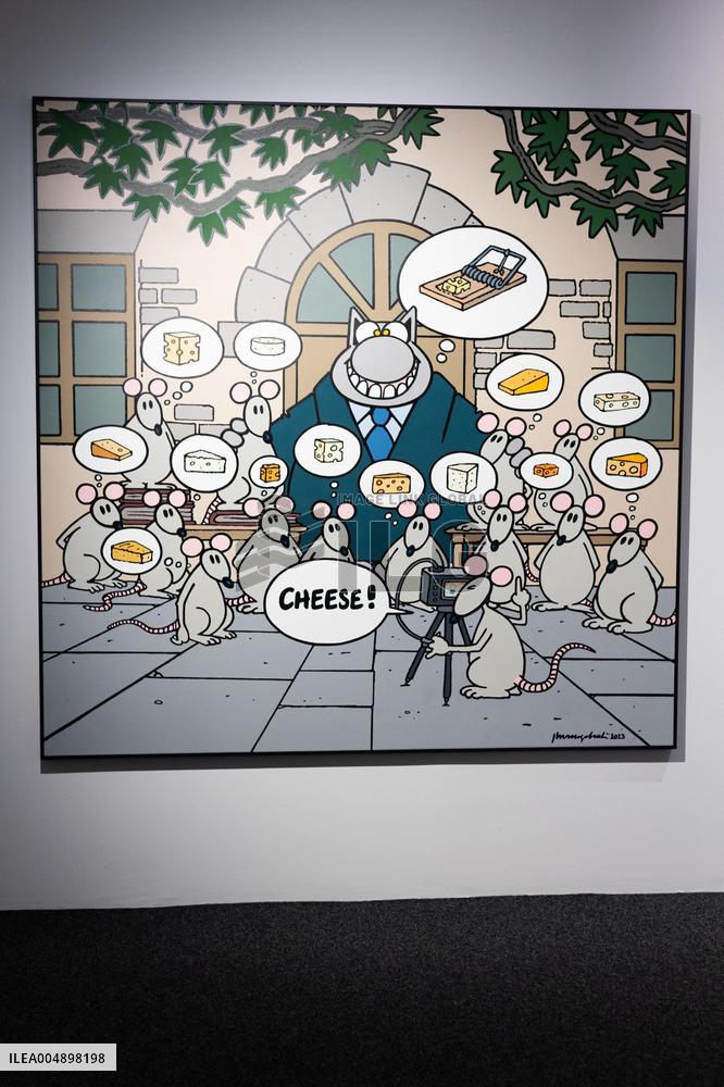 Exclusive - Philippe Geluck Exhibition Opens - Paris