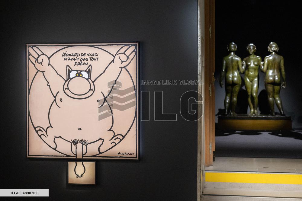 Exclusive - Philippe Geluck Exhibition Opens - Paris